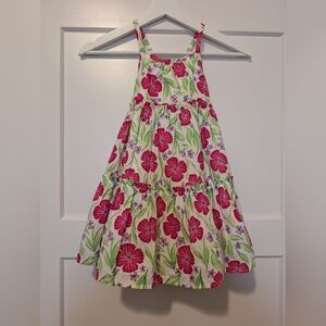 Cynthia Rowley Floral Pink and Green Kids Dress Size 4 NWT